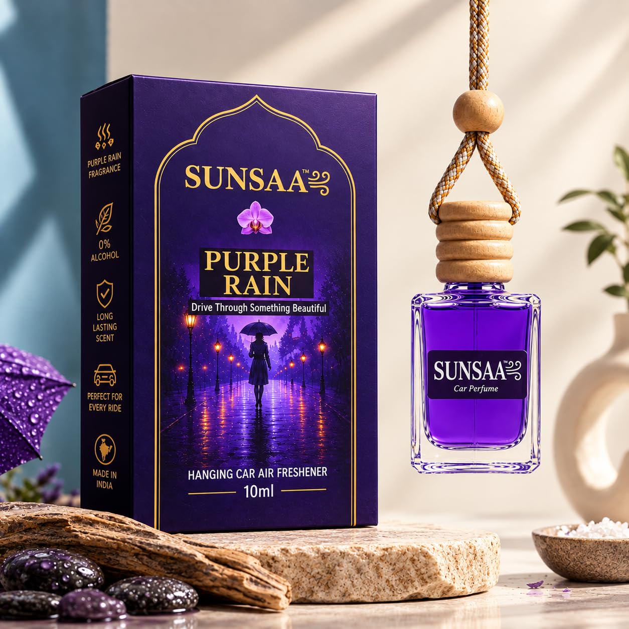 Purple Rain Car Air Freshener 