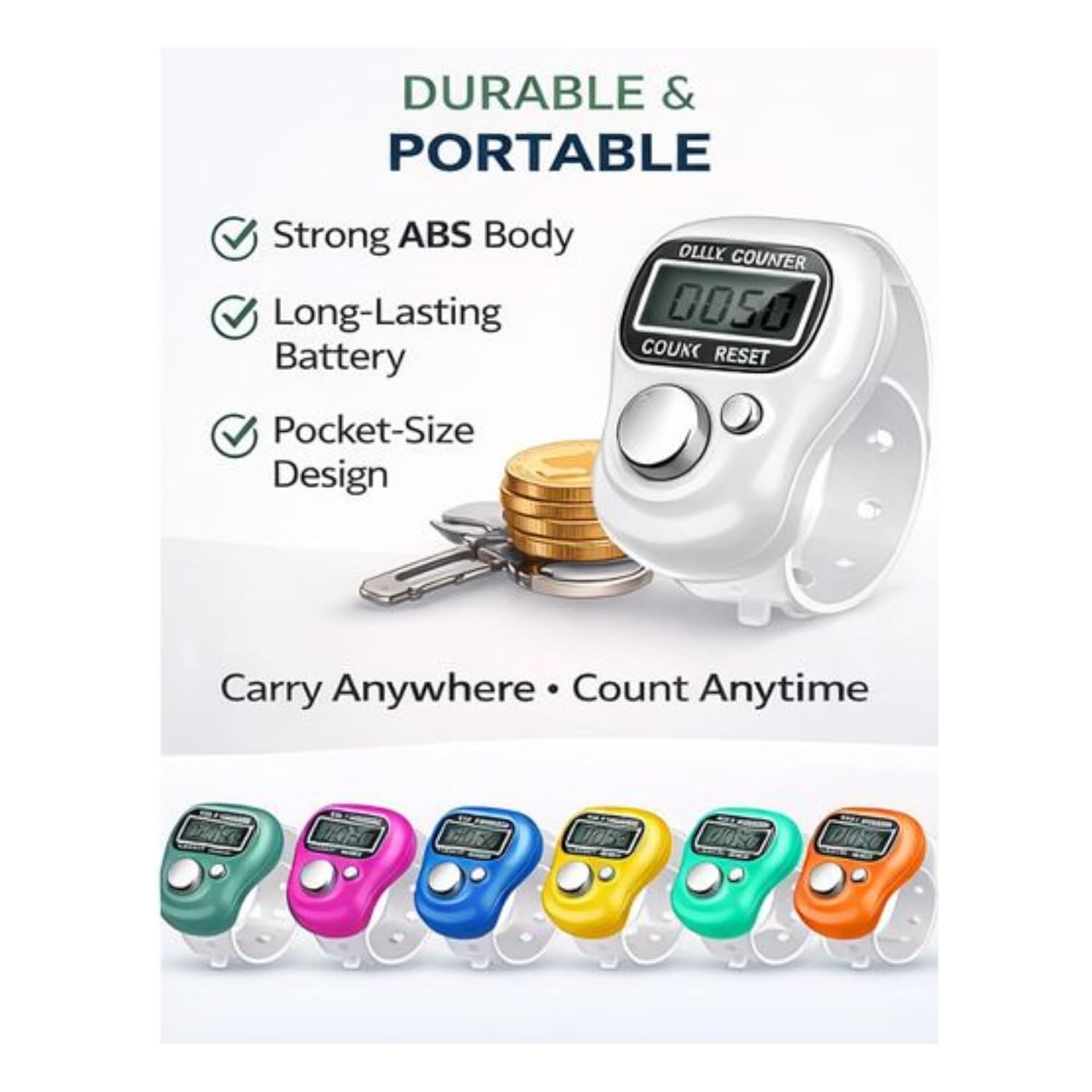 Mini Hand Tally Counter Finger Ring