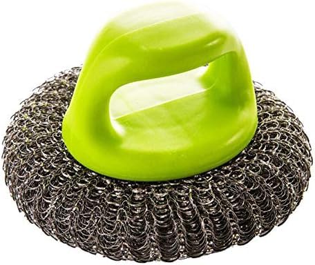 Handled Stainless Steel Wire Scrubber