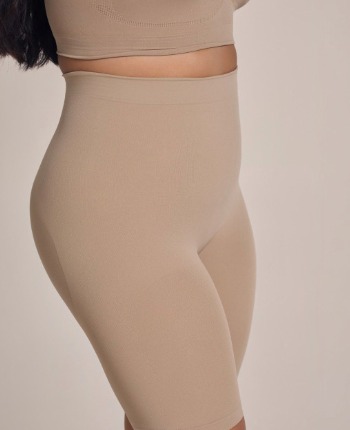High Waisted Shorts Beige