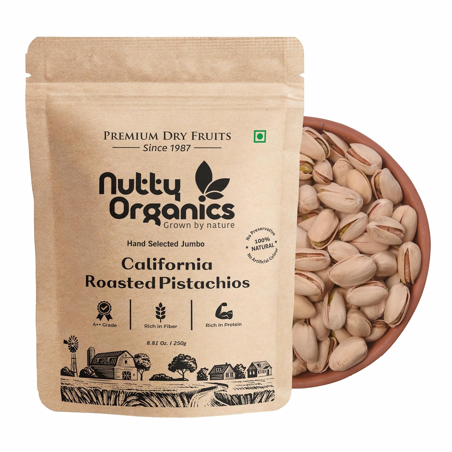 Unsalted Whole Pista 100G