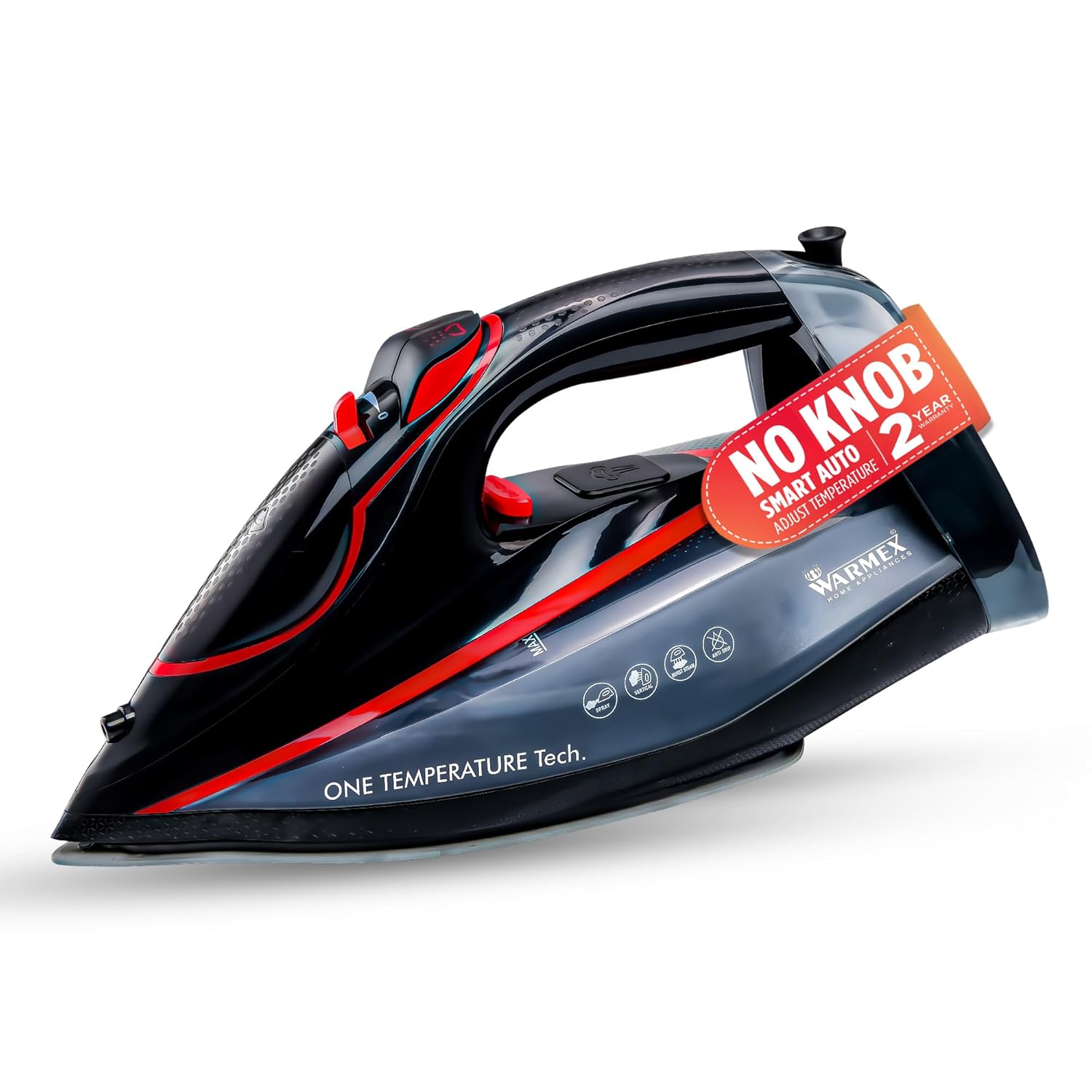 Red Steam Iron