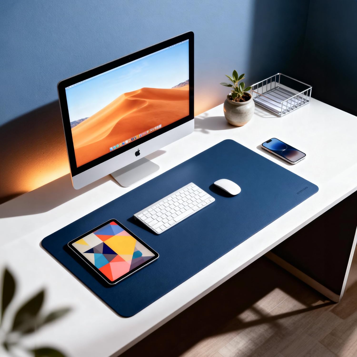 Desk Mat Navy Blue