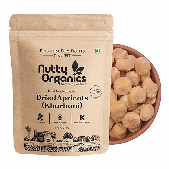 Nutty Organics Khurbani 250 GM